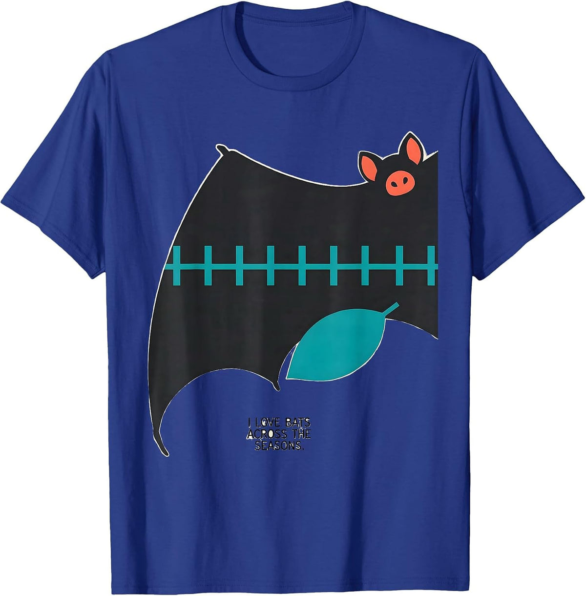 Men's I Love Bats Across The Seasons Vintage Bat Lover Halloween T-Shirt - Royal Blue