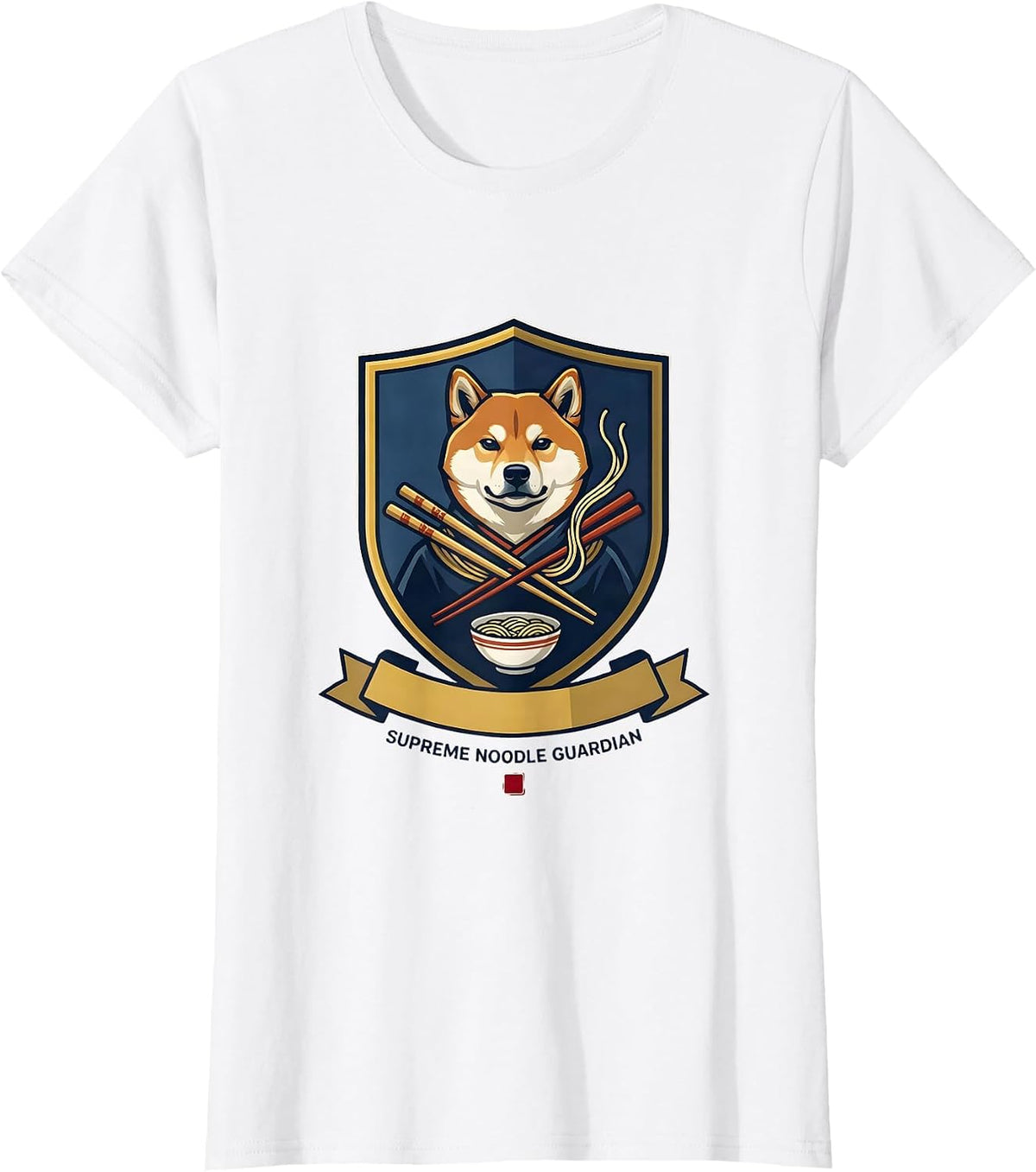 Supreme Noodle Guardian Cute Kawaii Anime Animal Ramen Gift T-Shirt - White