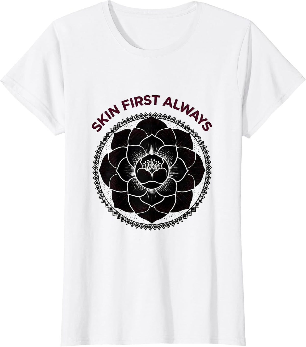 Skin First Always K-Beauty Skincare Design T-Shirt - White