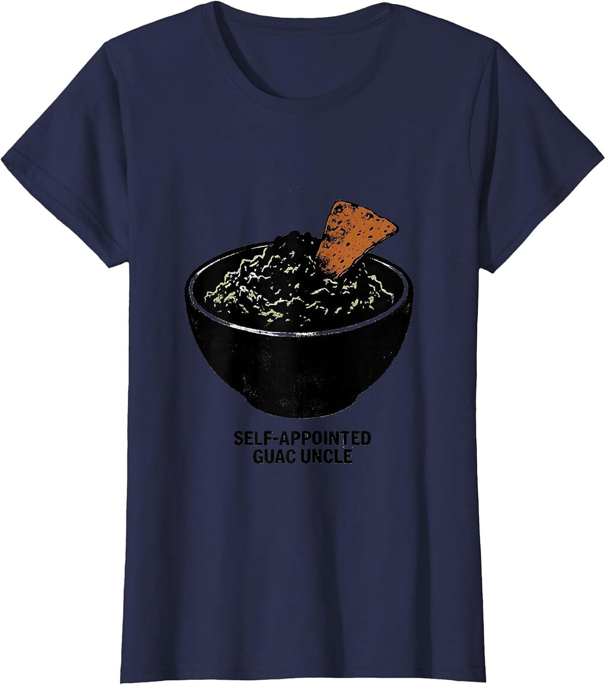 Women's Self-Appointed Guac Uncle Funny Uncle Cinco De Mayo T-Shirt - Navy Blue
