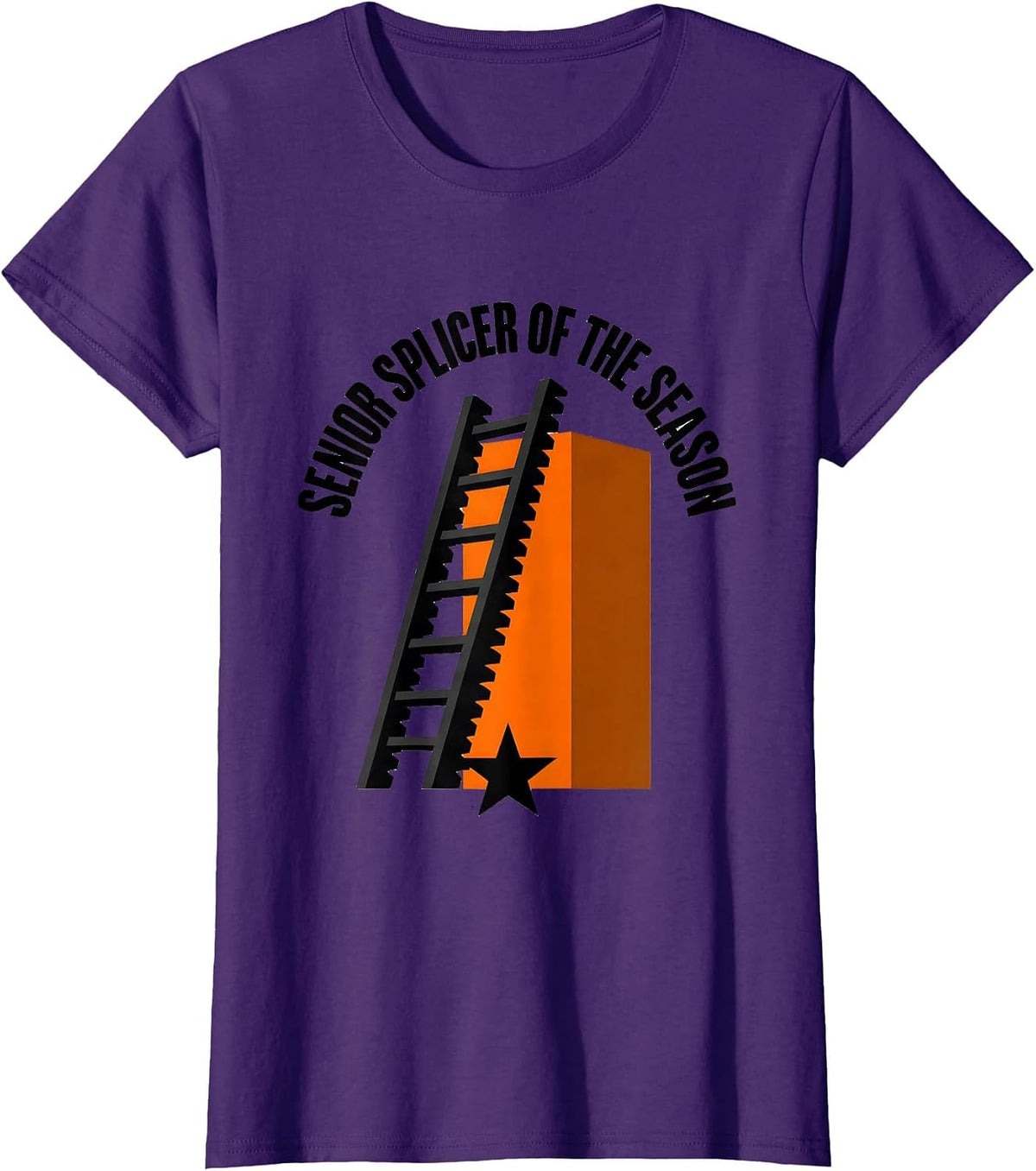 Senior Splicer of the Season Brutalist DNA Helix Science T-Shirt - Purple