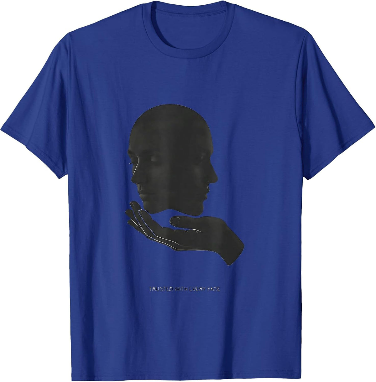 Men's Trusted With Every Face Minimalist Esthetician Gift T-Shirt - Royal Blue