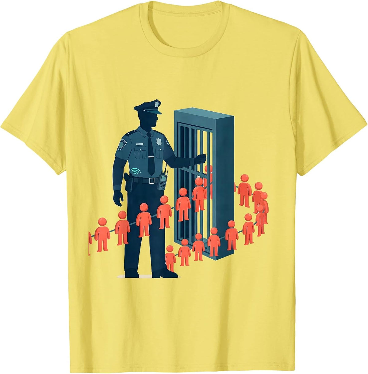 Men's Corrections Officer Guard Prison Humor Novelty T-Shirt - Lemon Yellow