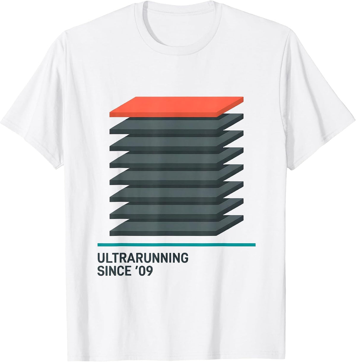 Men's Ultrarunning Since '09 Grunge Vintage Runner Distressed T-Shirt - White
