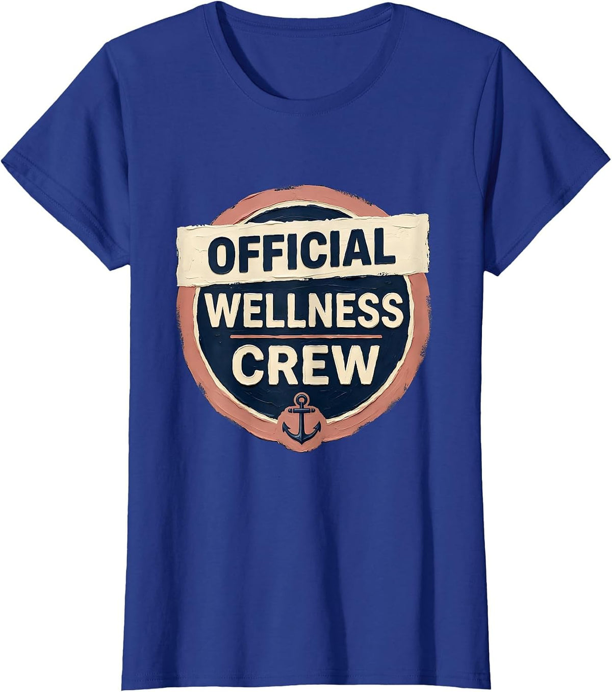 Women's Official Wellness Crew Vintage Health Coach Staff Team Pride T-Shirt - Royal Blue