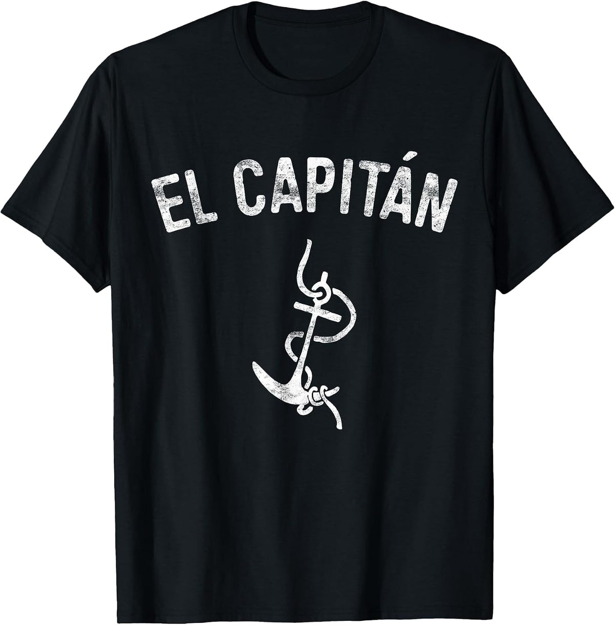 El Capitan Shirt Men Women Anchor Boat Captain Skipper T-Shirt - Black