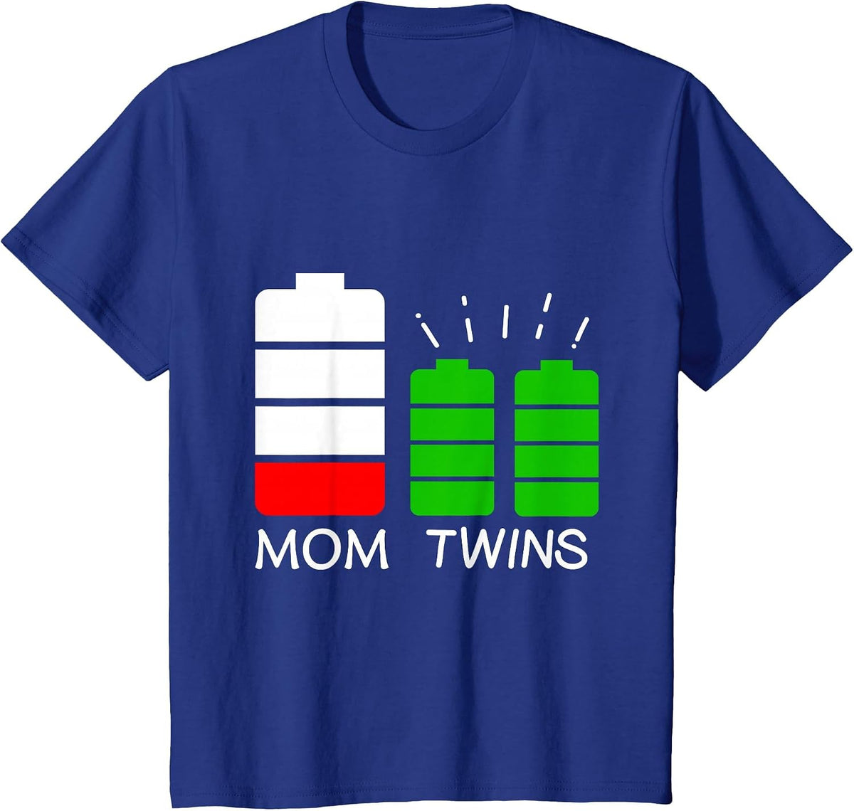 Funny Twins Mom Mother of Twins T-Shirt - Royal Blue