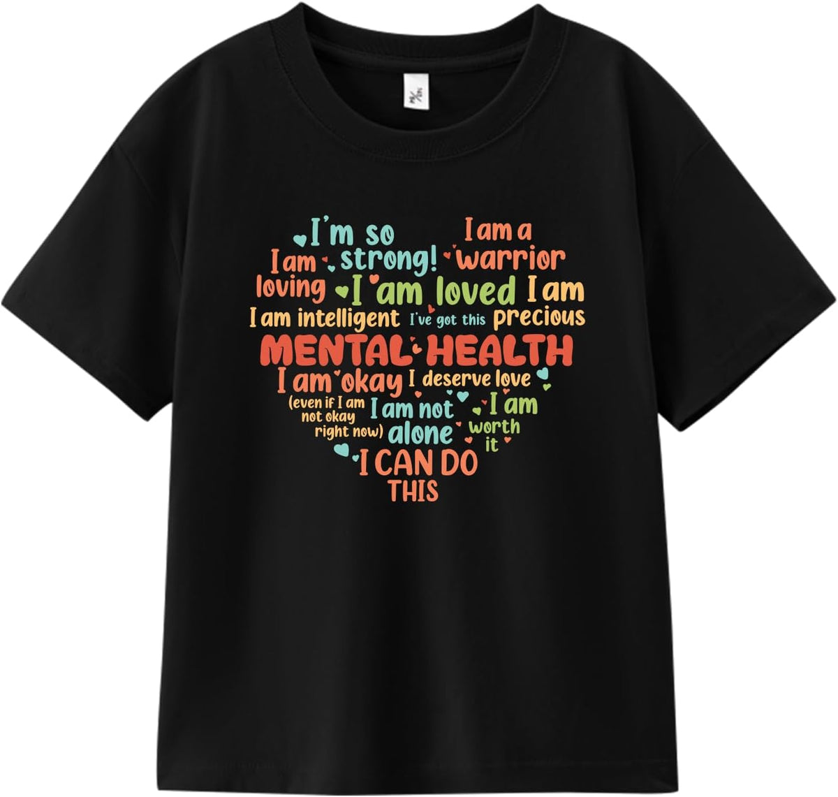 Mental Health Awareness Shirt for Women Men Graphic Tee, M-XXL - Heart
