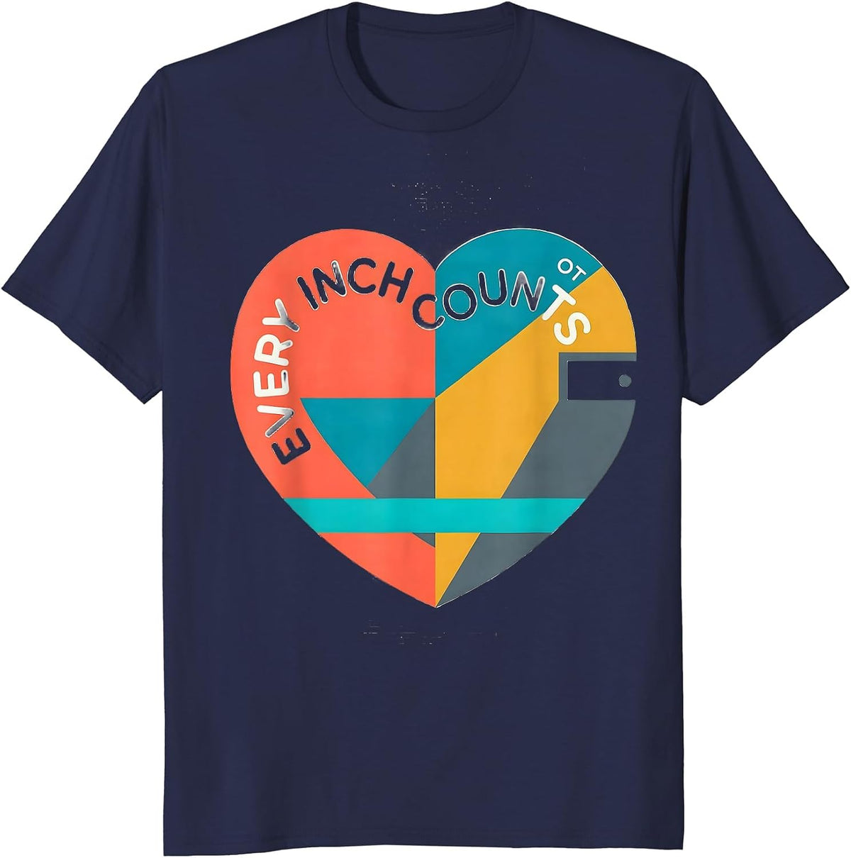Every Inch Counts OT Occupational Therapy Valentine Candy T-Shirt - Navy Blue
