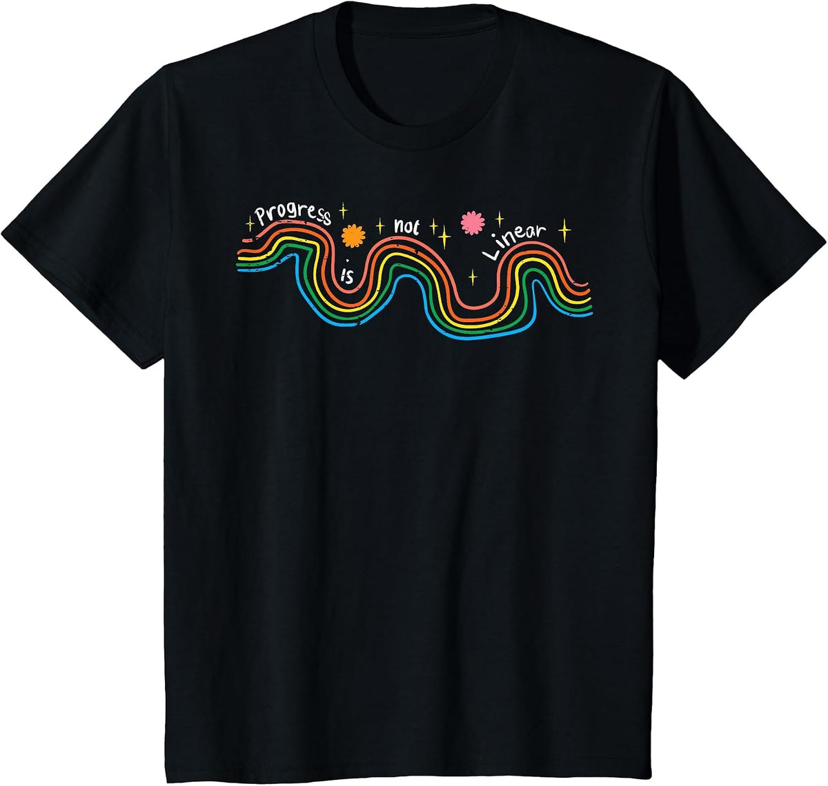 Special Education Teacher Progress Not Linear Sped Women Men T-Shirt - Black