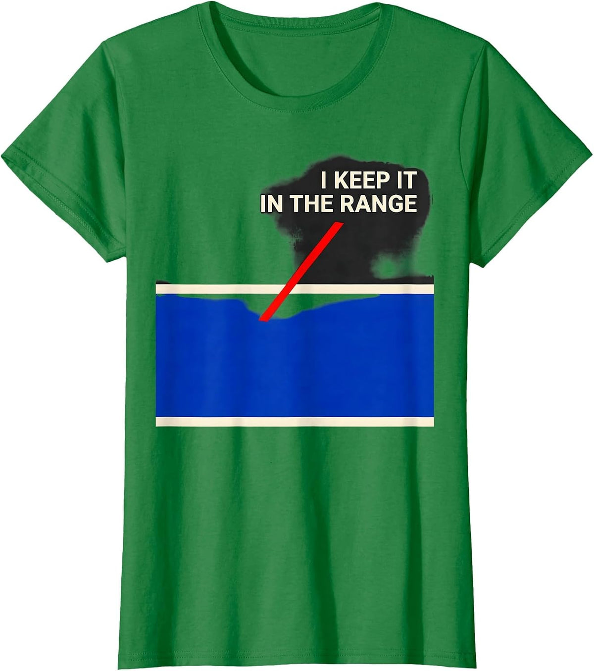 I Keep It In The Range Funny Math Teacher Nerd Gift T-Shirt - Kelly Green