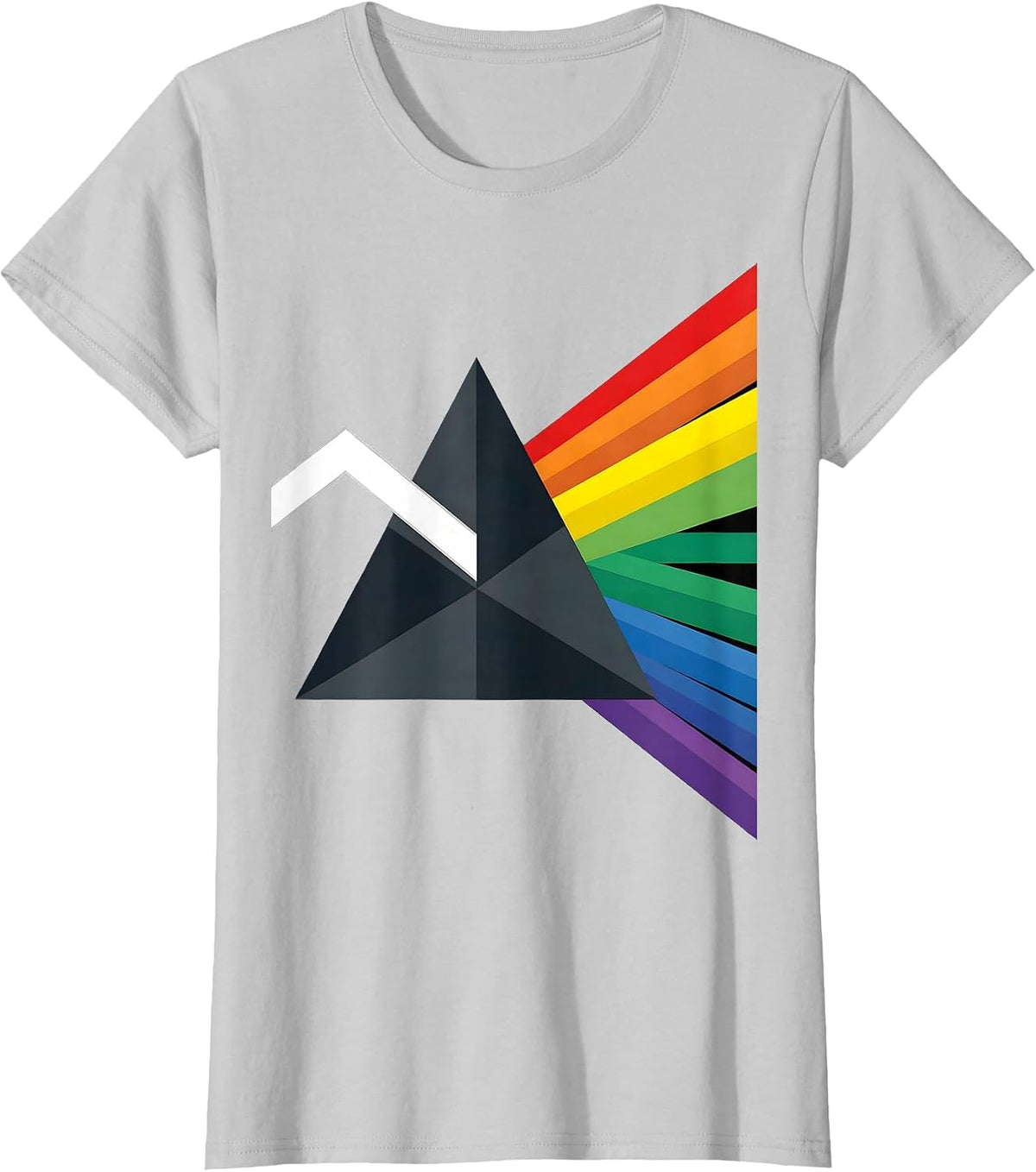 Neurodiversity Prism Spectrum Light Illustration T-Shirt - Silver Grey