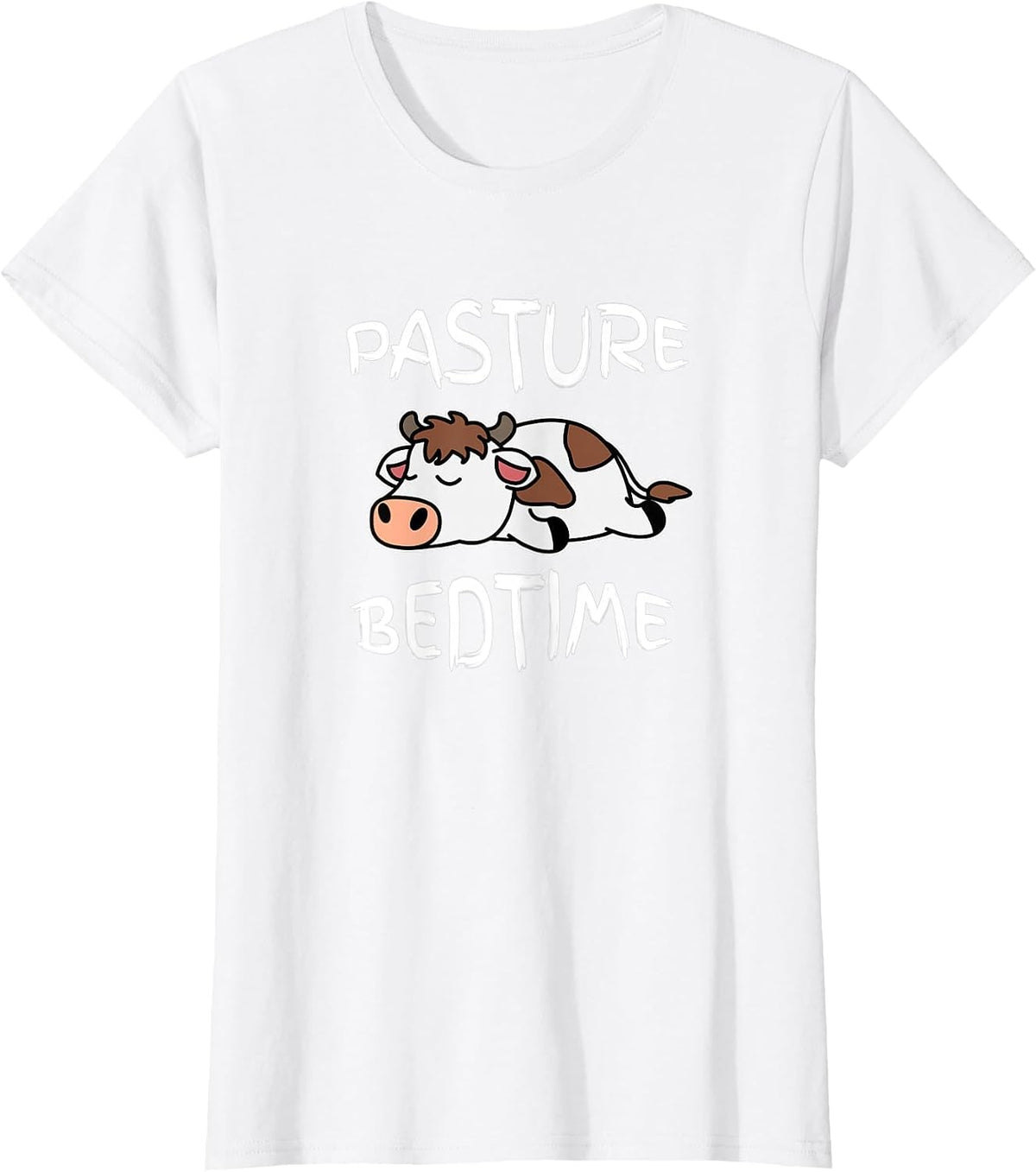 Cow Pasture Bedtime Pajama for Bedtime T-Shirt - White
