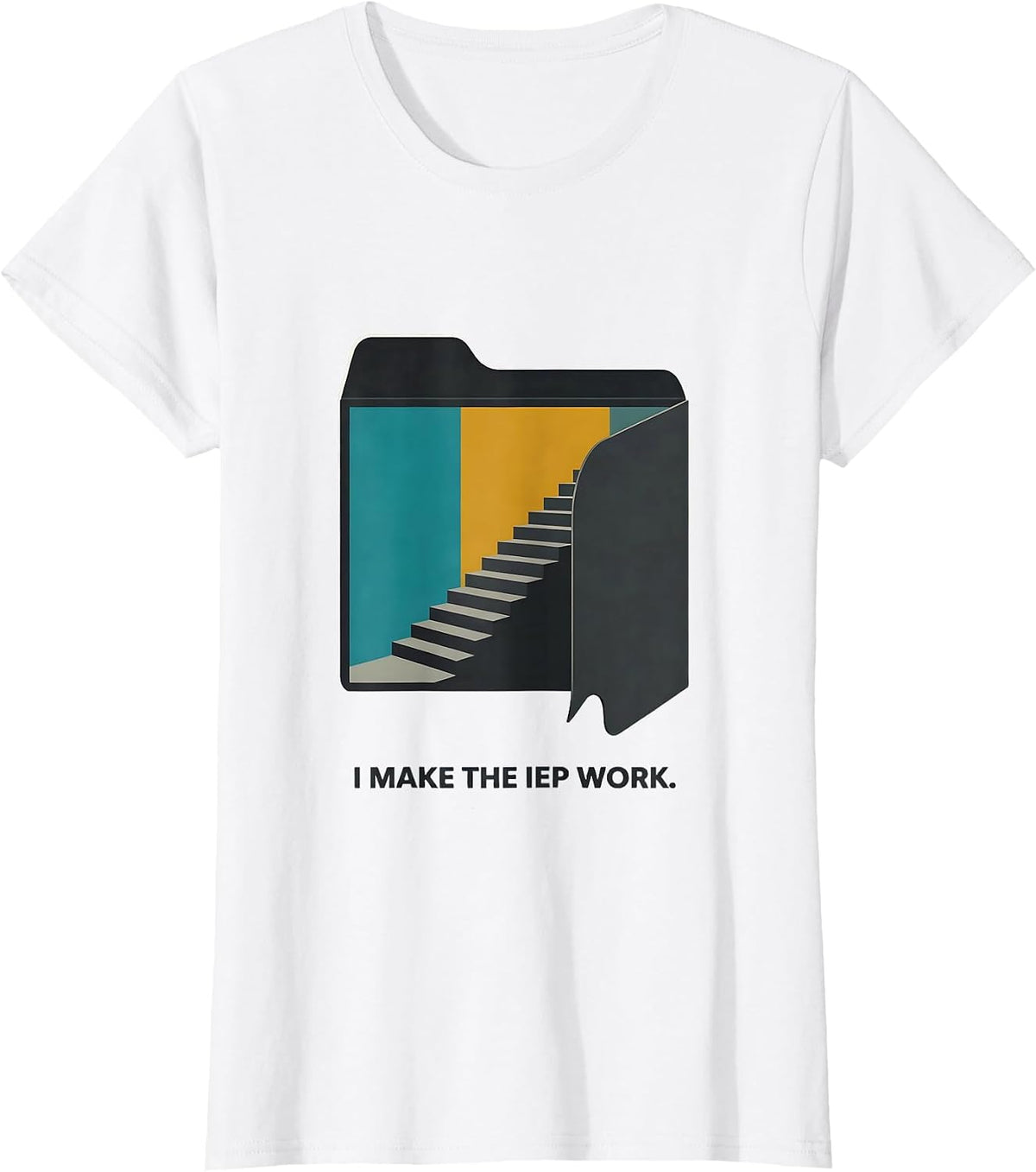 I Make The IEP Work Midcentury Modern Special Education T-Shirt - White