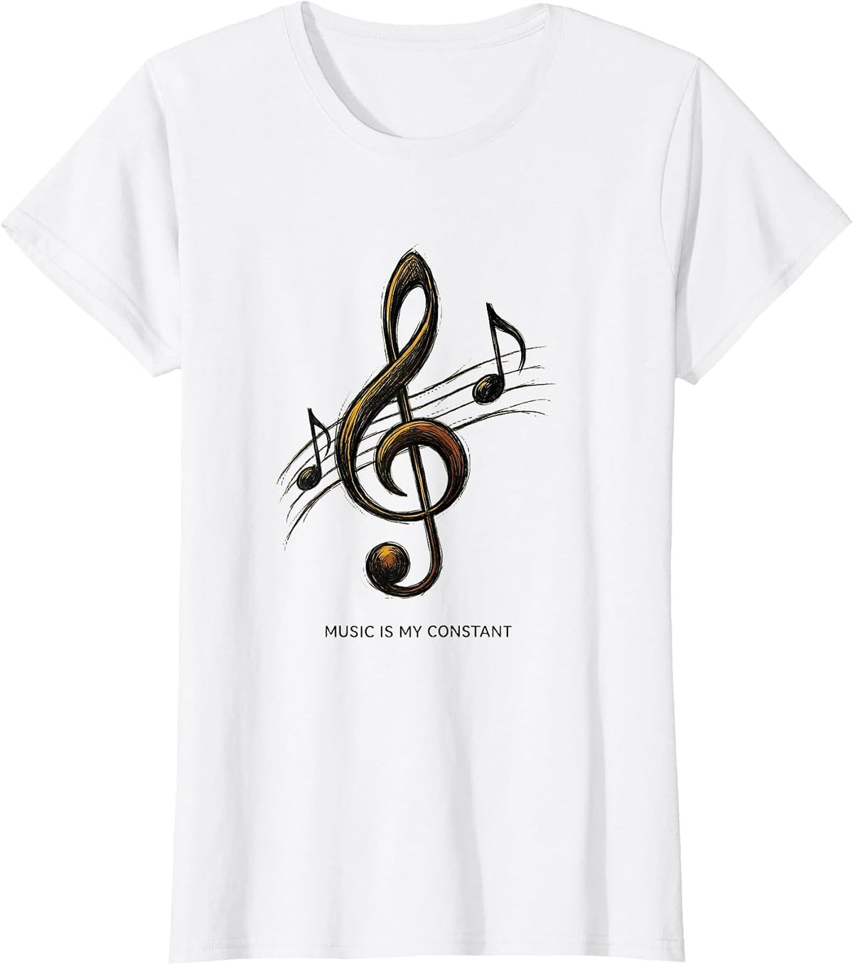 Music Is My Constant Minimalist Music Lover Gift T-Shirt - White