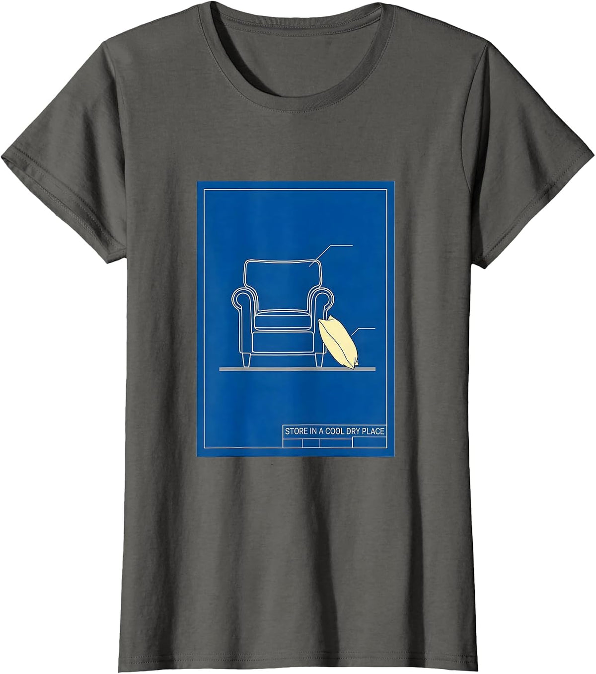 Women's Store In A Cool Dry Place Dark Humor Vintage Sarcastic T-Shirt - Asphalt Grey