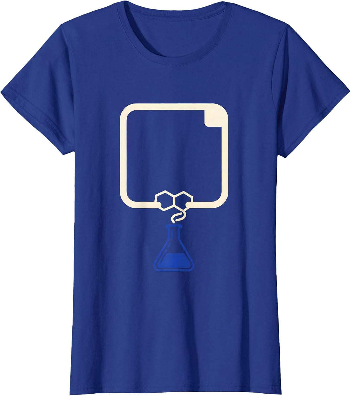 Women's Periodic Table Element Tile Chemist Science Nerd Humor T-Shirt - Royal Blue