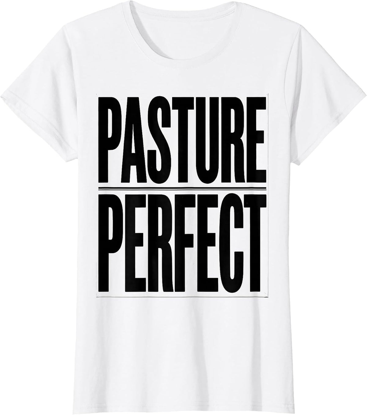 Pasture Perfect Cow Lover Graphic Design T-Shirt - White