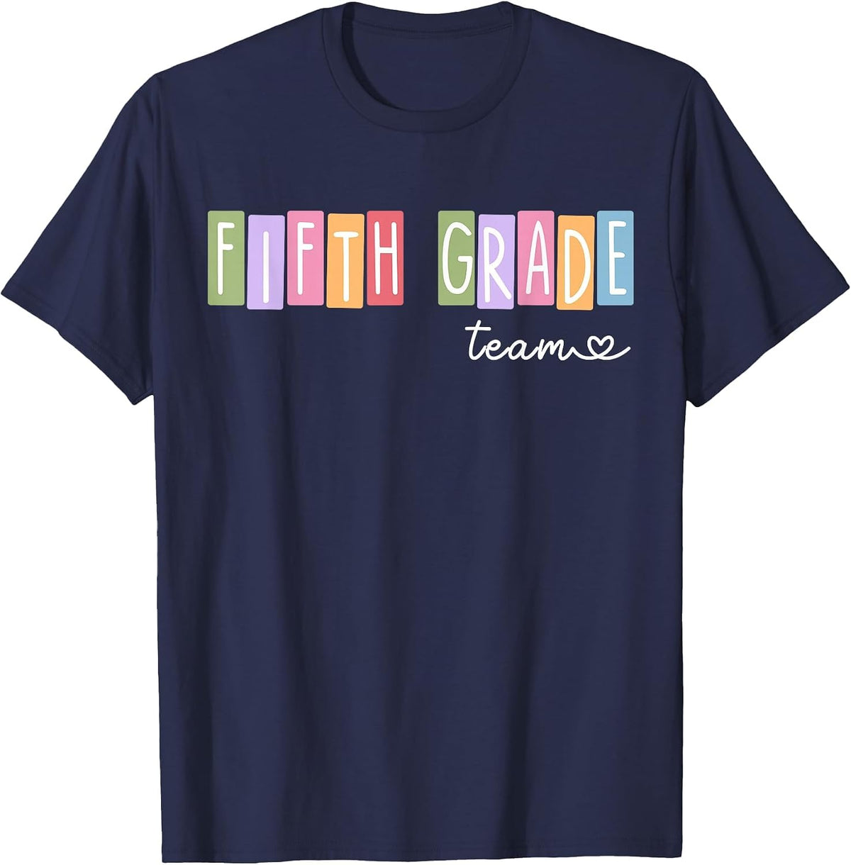 Fifth Grade Team 5th Grade Teacher Women Girls Boys T-Shirt - Navy Blue