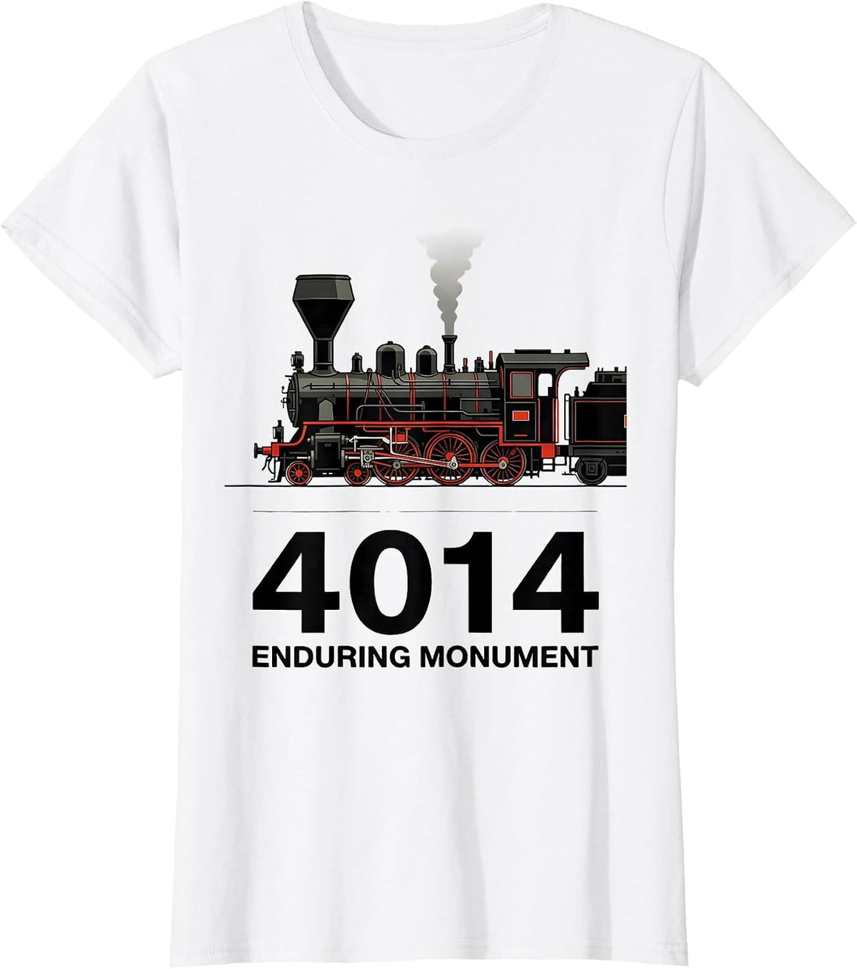 4014 Enduring Monument Vintage Steam Locomotive Railroad T-Shirt - White