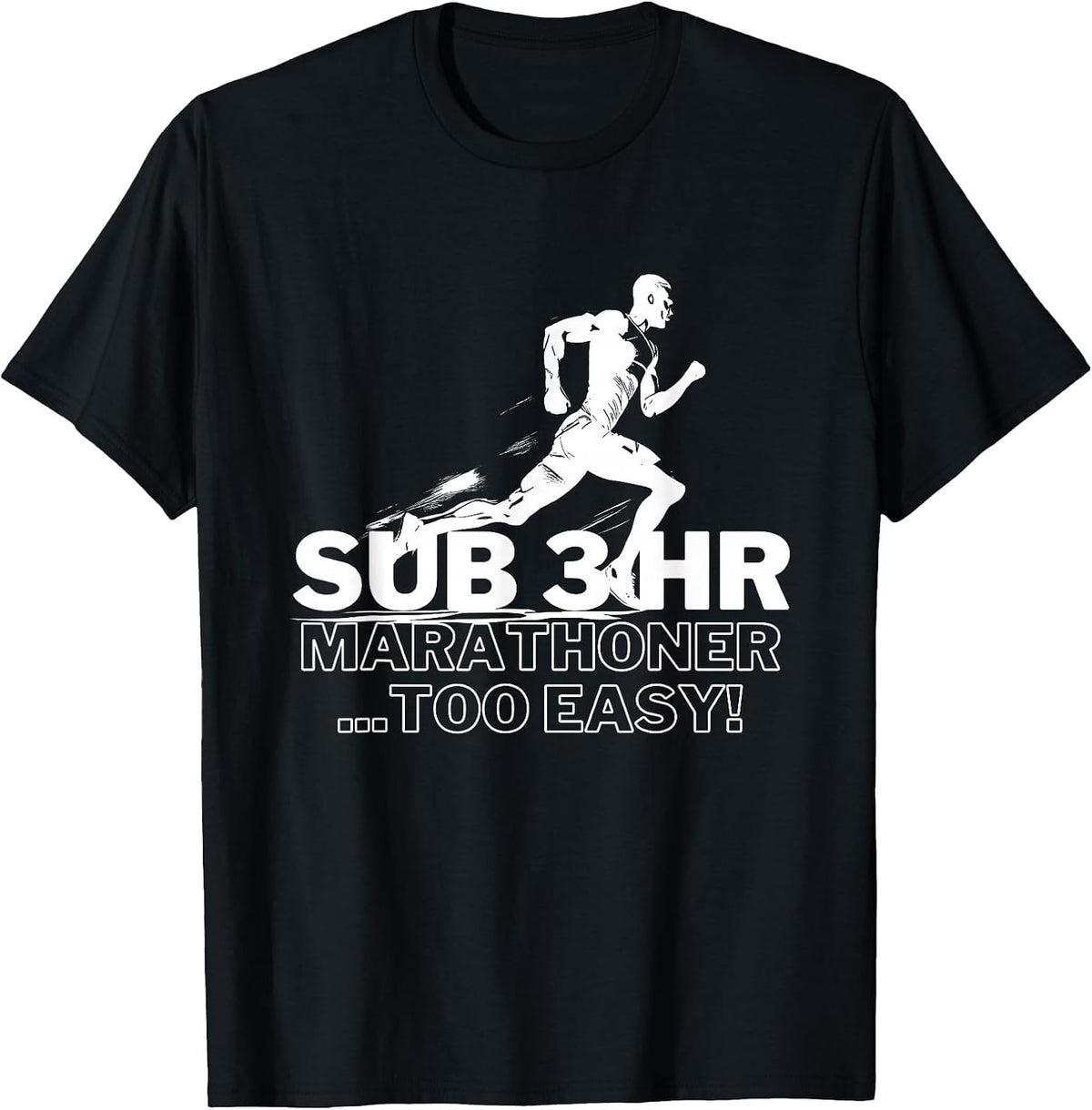 Sub 3 Hour Marathoner | Running T-Shirt - Black