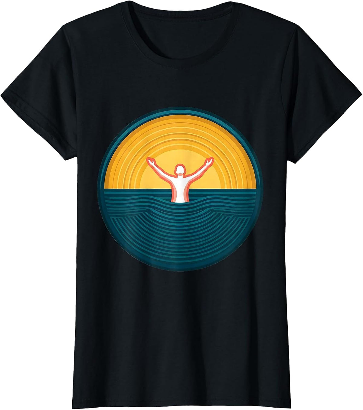 Mental Health Matters Rising From Darkness Design T-Shirt - Black