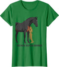 Women's This Horse Keeps Me Grounded Funny Horse Lover Gift T-Shirt - Kelly Green