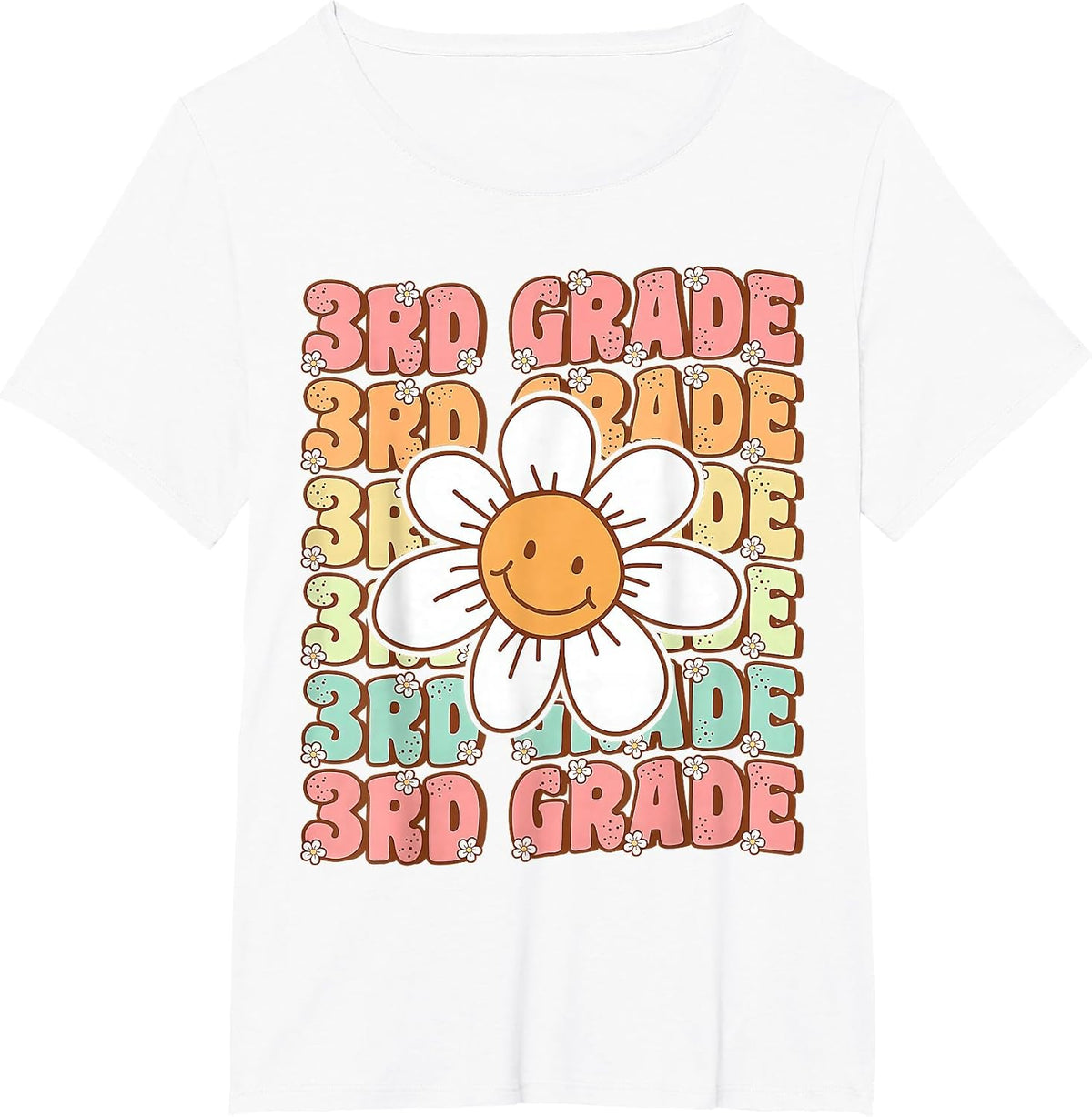 Groovy 3rd Grade Back to School T-Shirt - White
