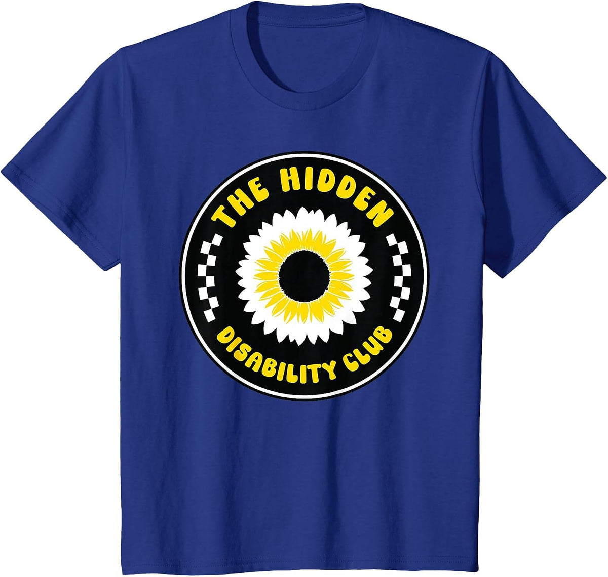 Hidden Disability Club Sunflower Awareness T-Shirt - Royal Blue