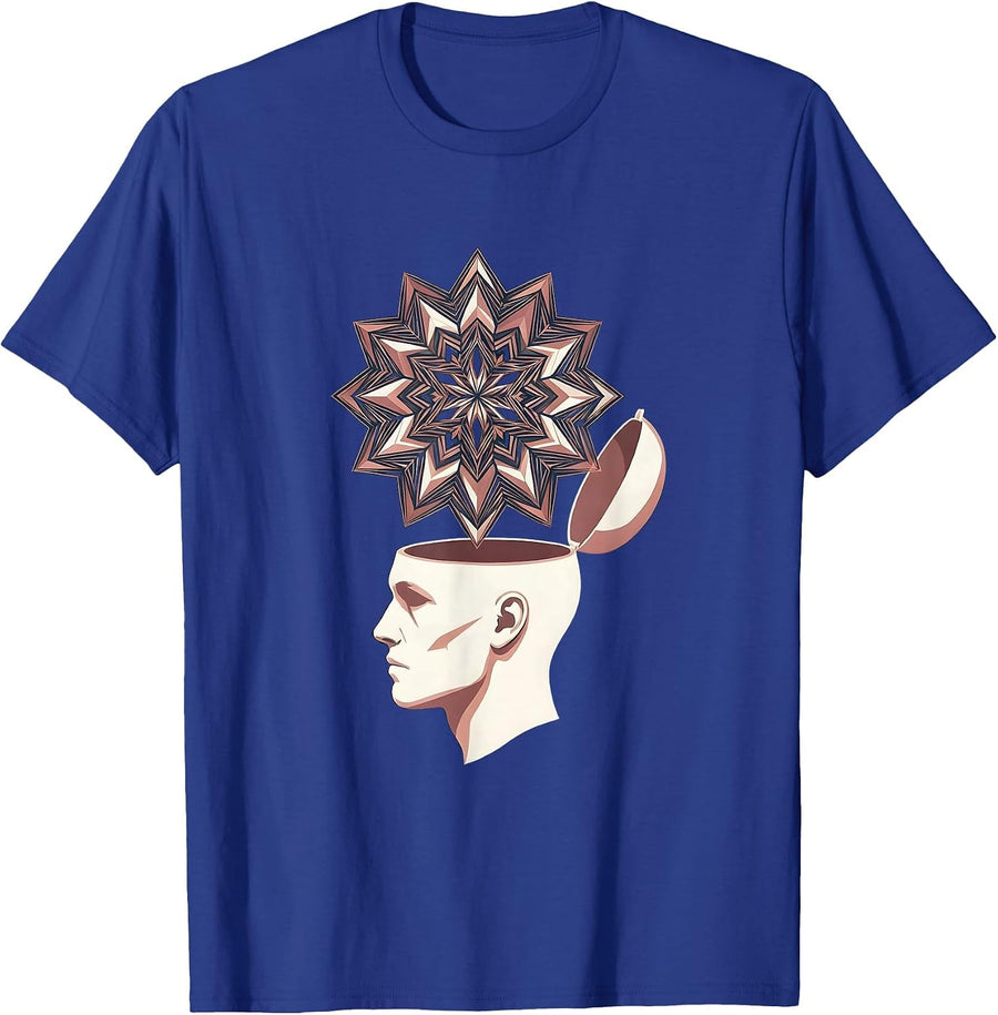 Kaleidoscope Mind Neurodiversity Celebration Design T-Shirt - Royal Blue