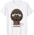Men's This Is My Spool Funny Hedgehog Lover Quirky Humor Gift T-Shirt - White