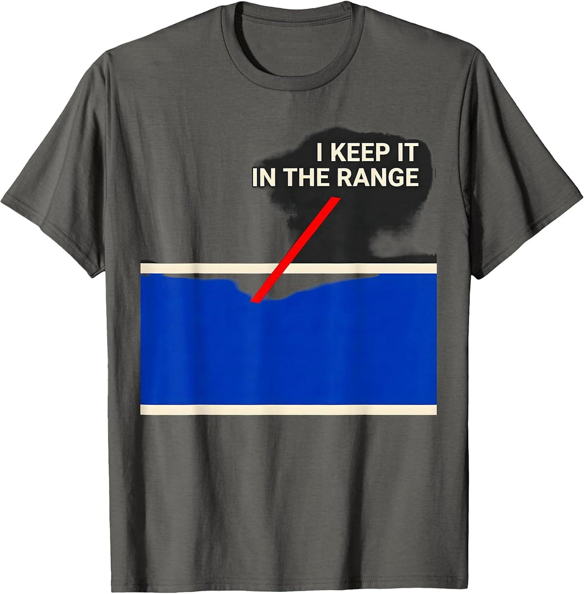 I Keep It In The Range Funny Math Teacher Nerd Gift T-Shirt - Asphalt Grey