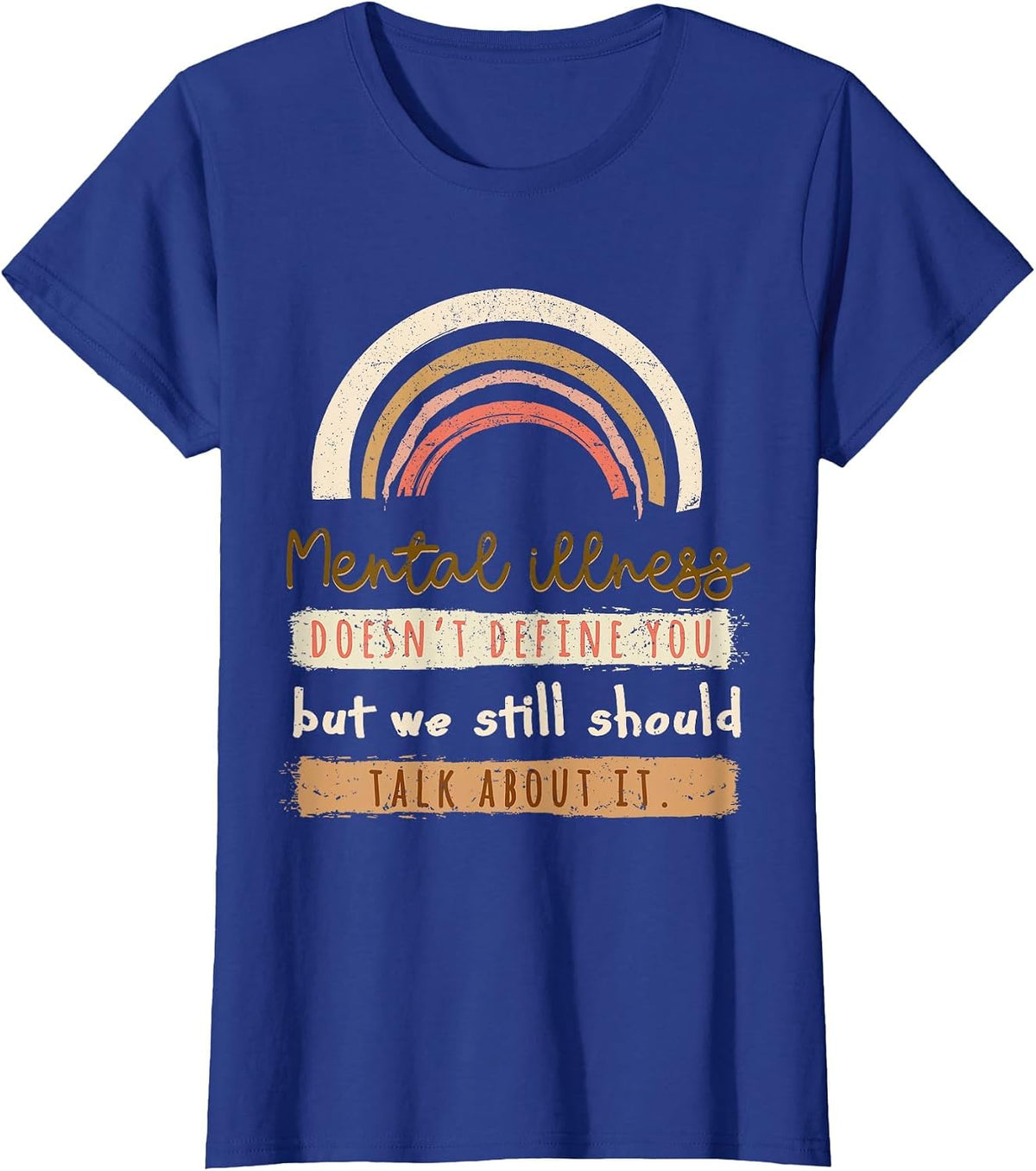 Depression Mental Health Awareness T-Shirt - Royal Blue