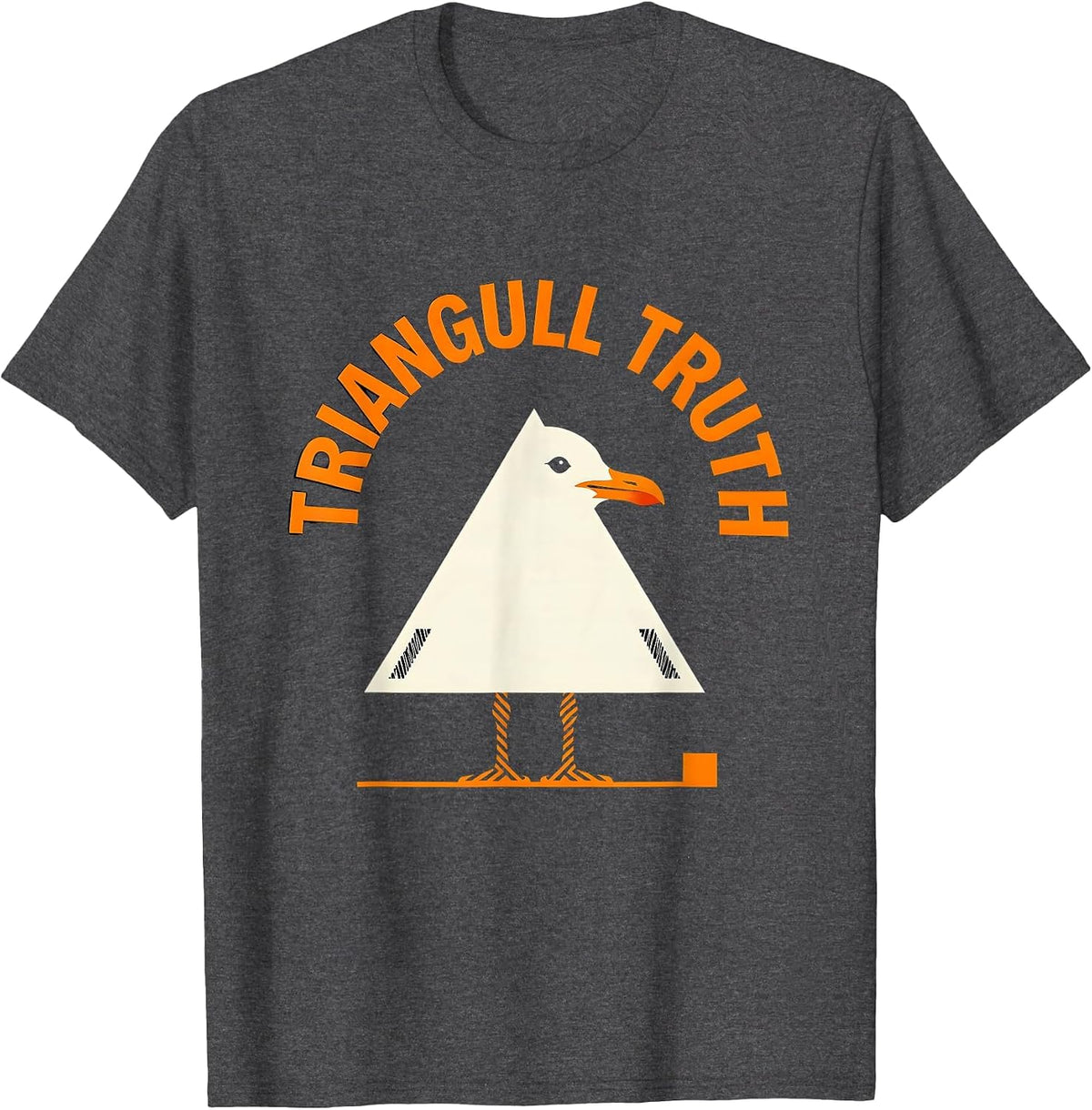 Triangull Truth Funny Geometric Bird Pun Math Teacher T-Shirt - Dark Heather Grey