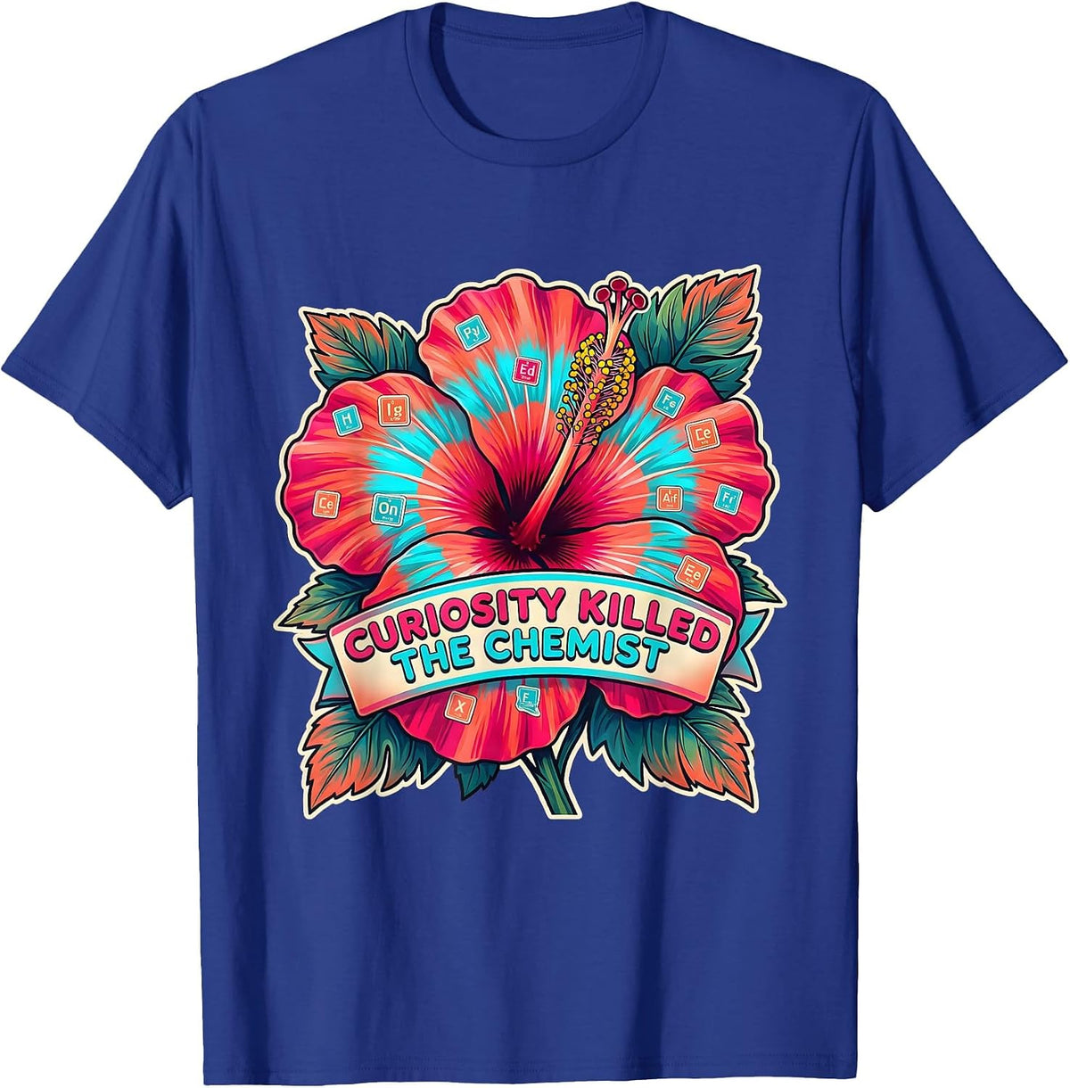 Men's Can I Lick It Periodic Table Chemist Design T-Shirt - Royal Blue