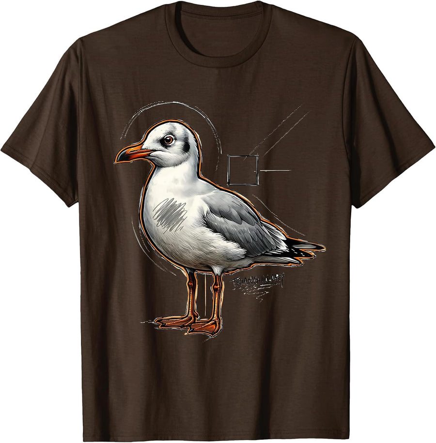 Triangullary Funny Bird Pun Math Teacher Geometry Humor T-Shirt - Brown