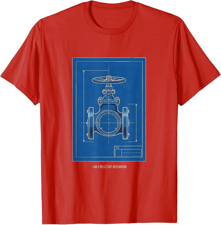 Men's I Am A Reluctant Mechanism Funny Sarcastic Adult Humor T-Shirt - Red