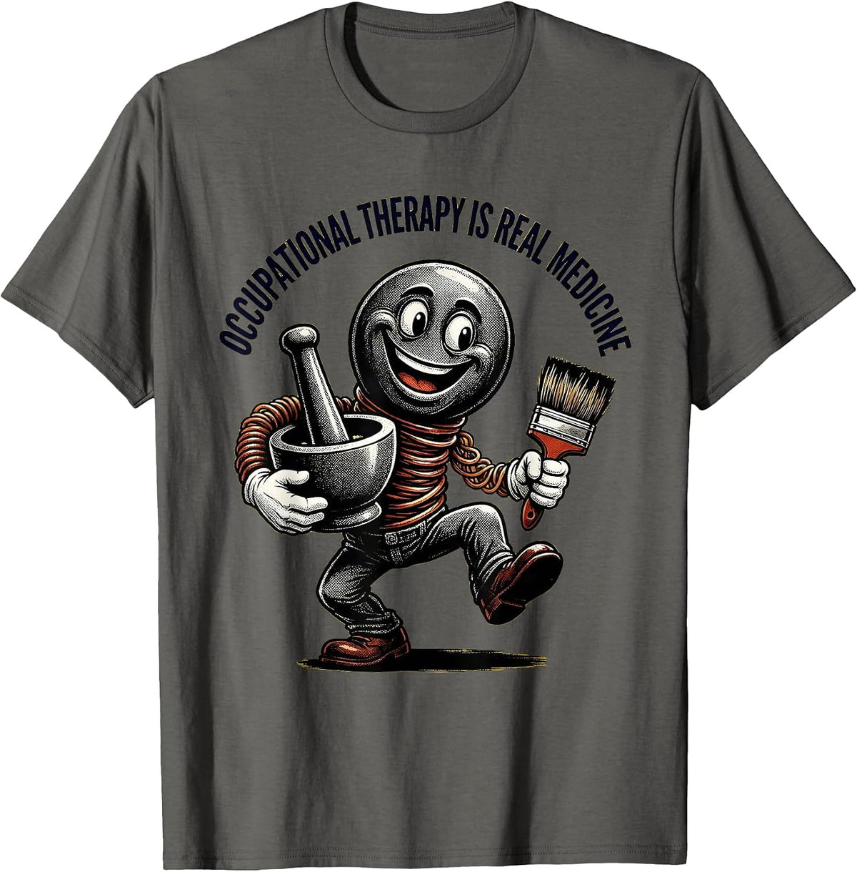 Men's Occupational Therapy Is Real Medicine OT Design T-Shirt - Asphalt Grey