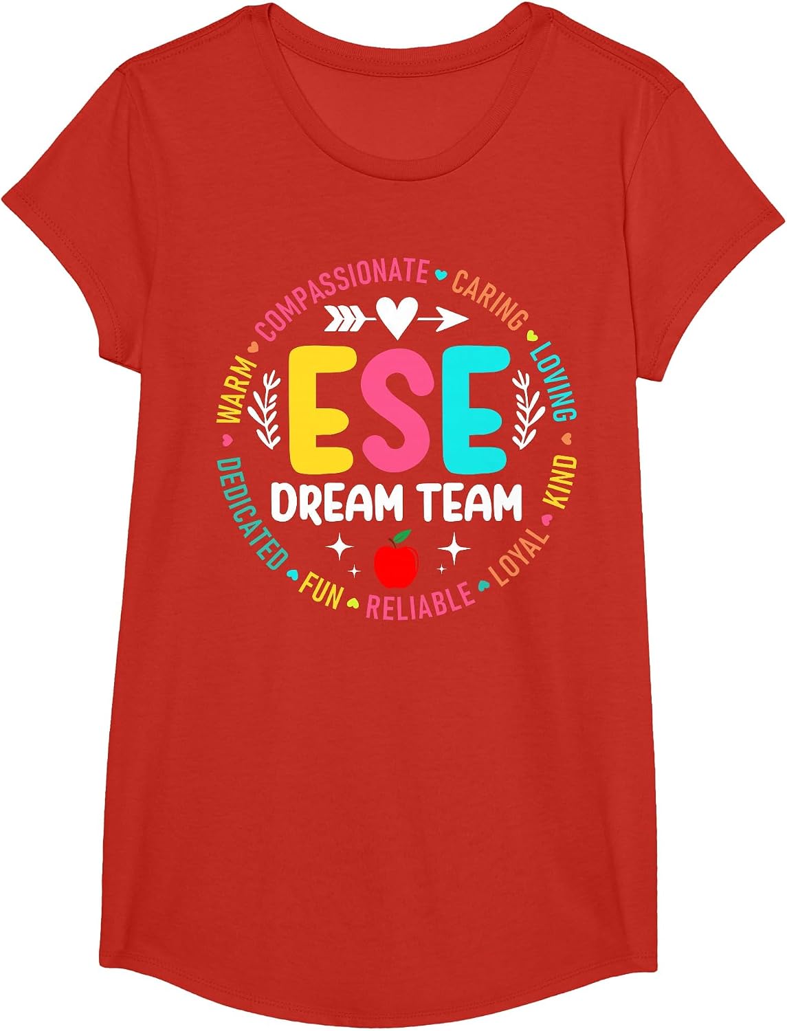 Ese Dream Team Exceptional Education Sped Ese Teacher T-Shirt - Girls Red
