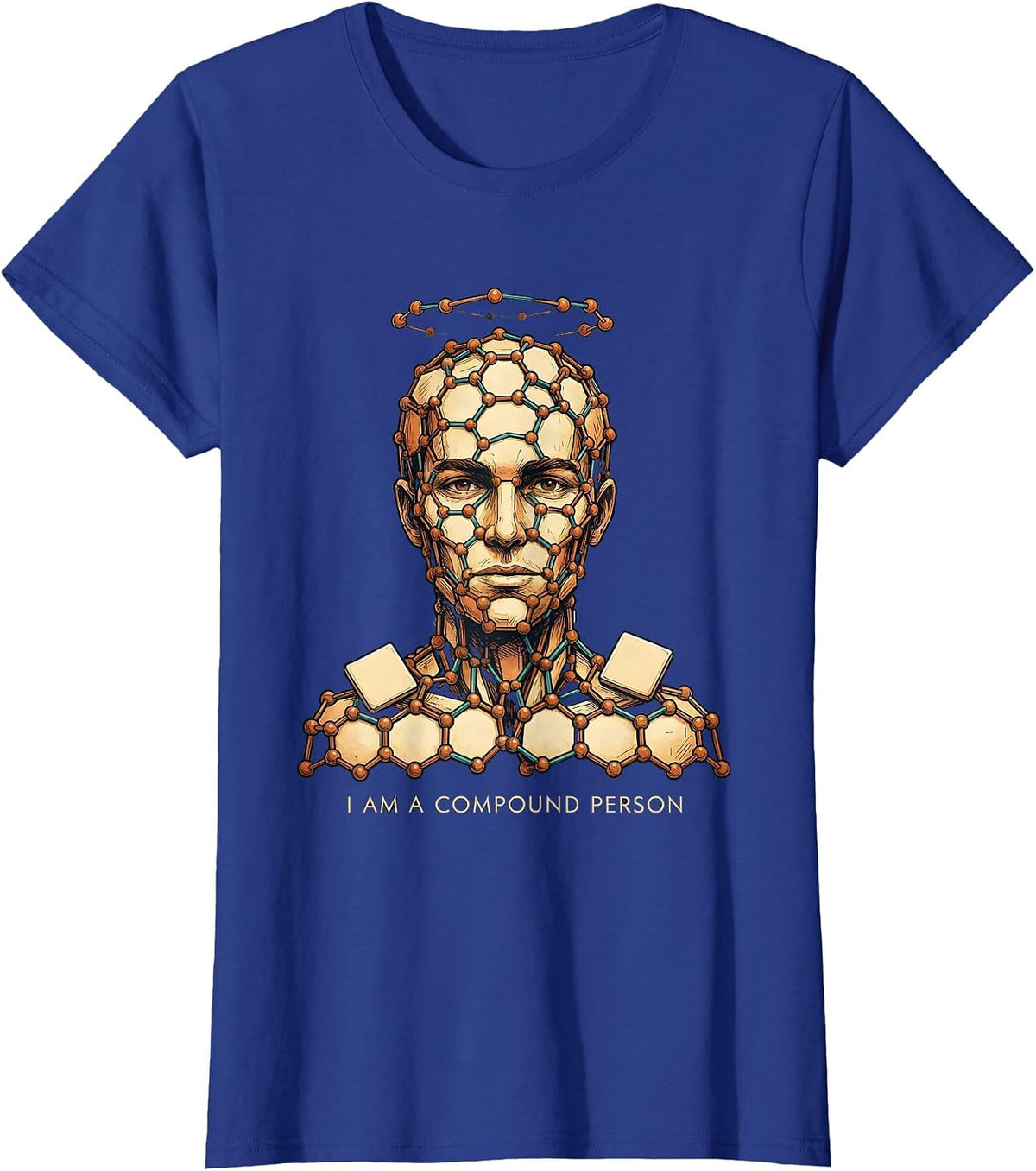 Women's I Am A Compound Person Funny Chemistry Science Student Gift T-Shirt - Royal Blue