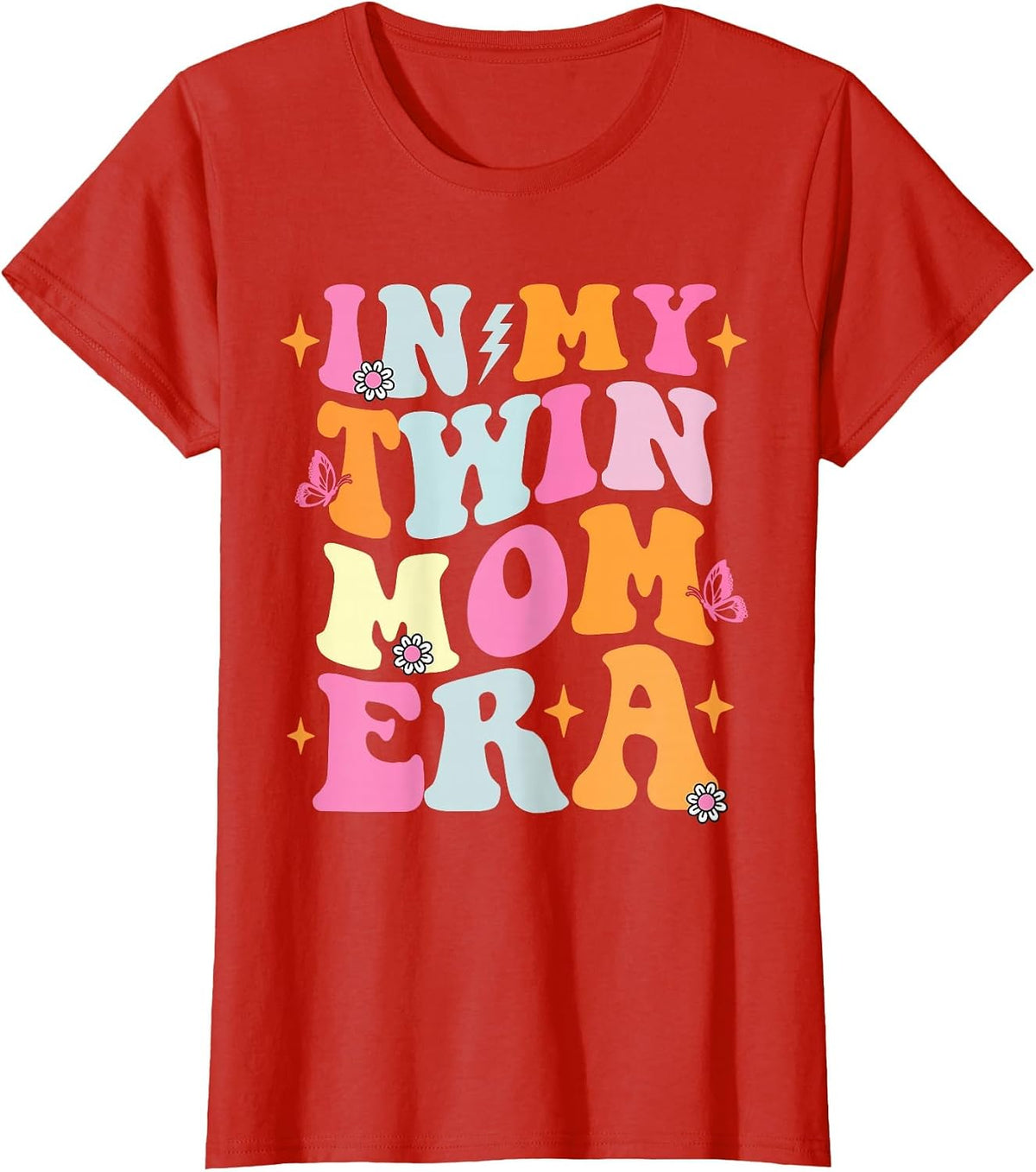 in My Twin Mom Era T-Shirt - Red