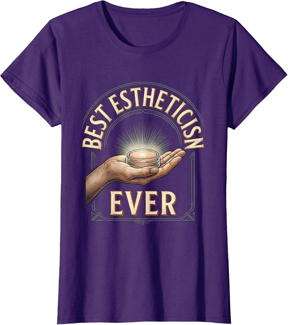Women's Best Esthetician Ever Vintage Gift for Estheticians National T-Shirt - Purple