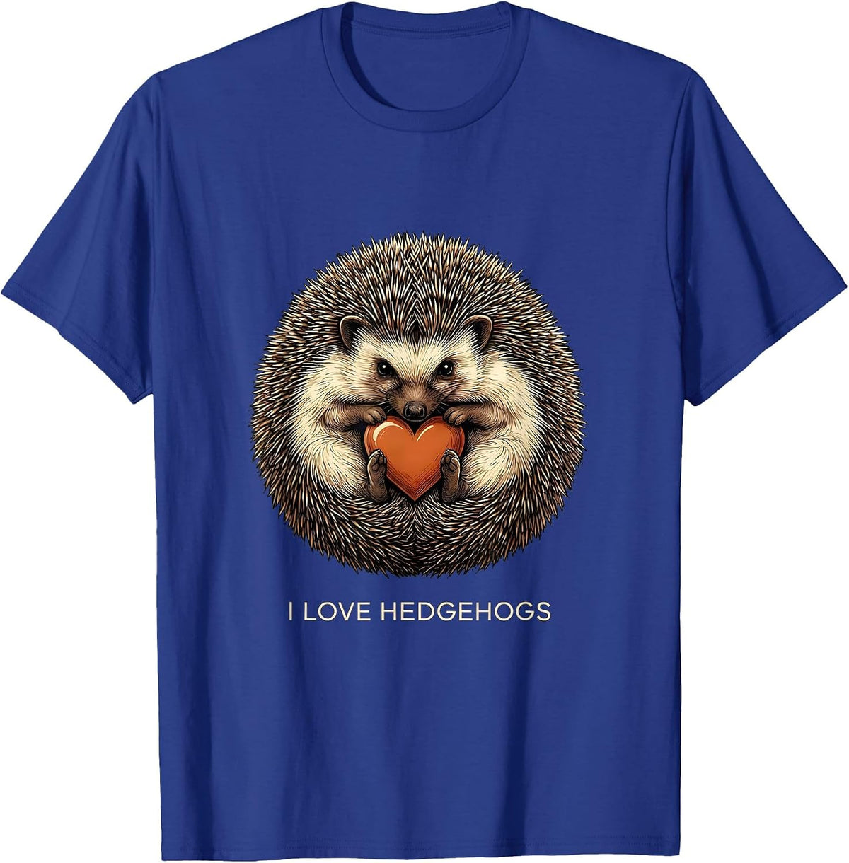 Men's I Love Hedgehogs Cute Hedgehog Animal Lover Gift T-Shirt - Royal Blue