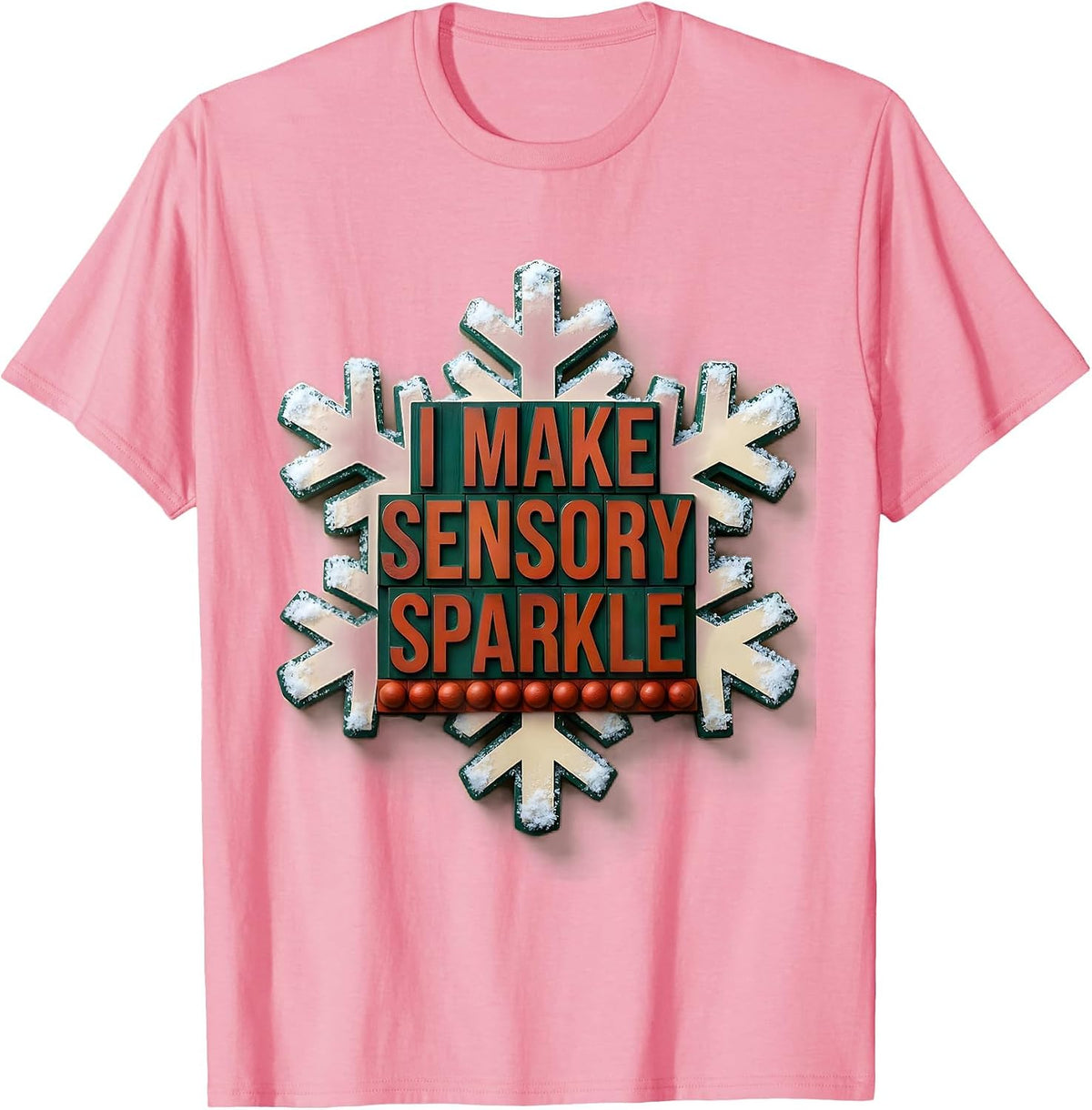 Men's I Make Sensory Sparkle Occupational Therapy Christmas T-Shirt - Pink