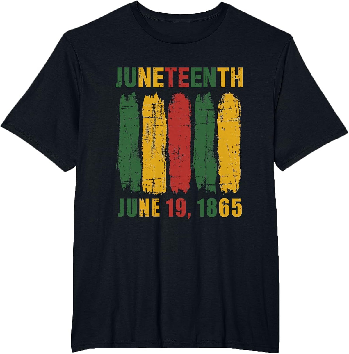 Juneteenth African Flag for Black History Pride Since 1865 T-Shirt - Black