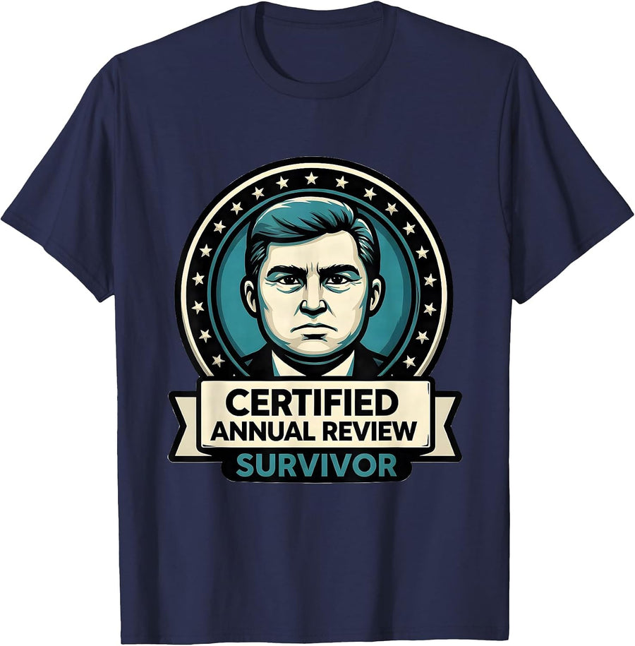 Certified Annual Review Survivor Funny Special Education T-Shirt - Navy Blue