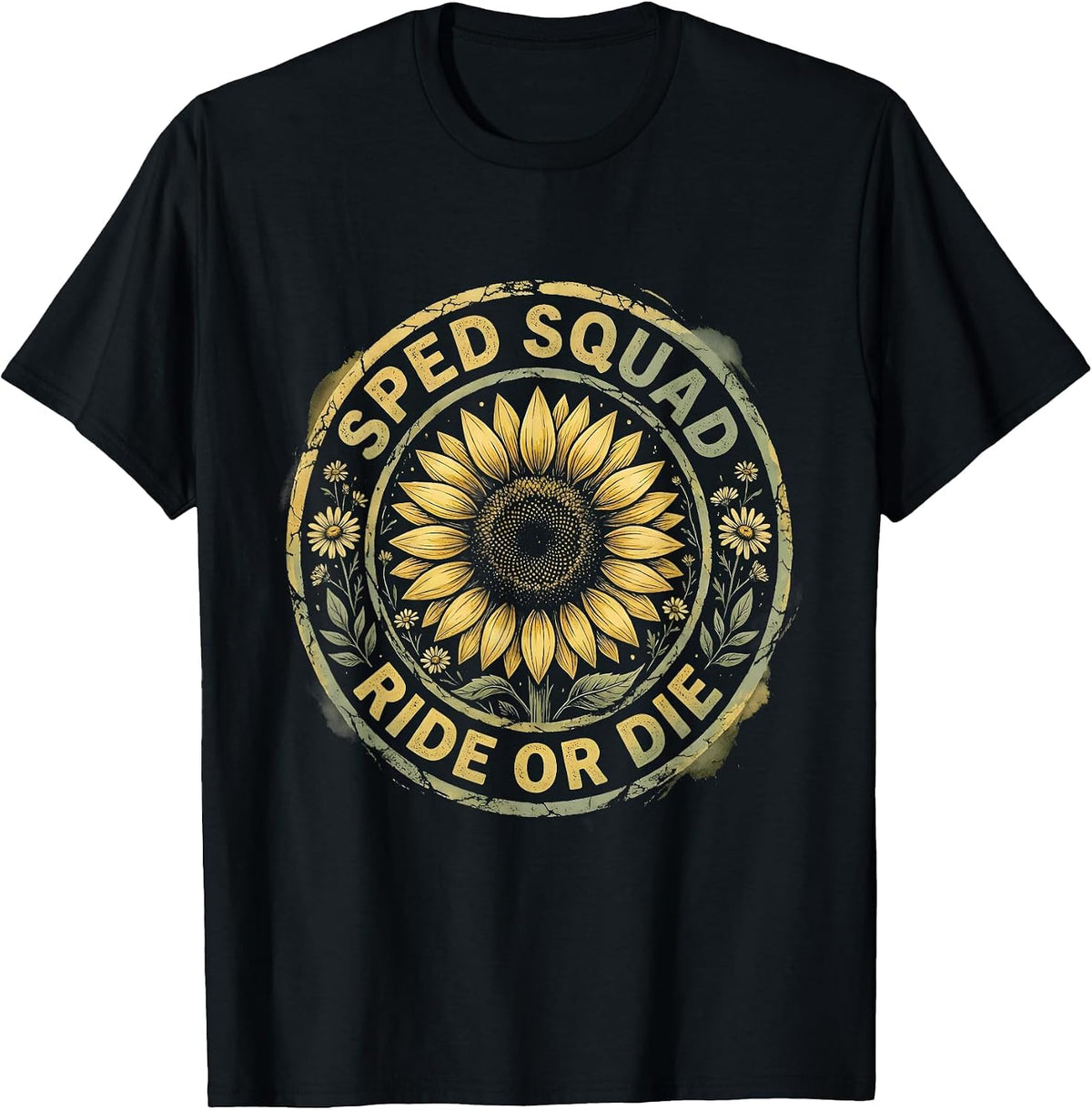Men's Sped Squad Ride Or Die Special Ed Teacher T-Shirt - Black