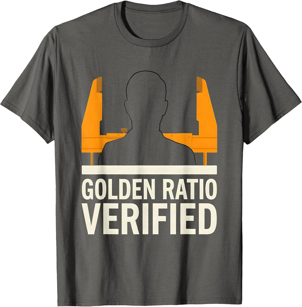 Men's Golden Ratio Verified Math Geometry Enthusiast Sacred T-Shirt - Asphalt Grey