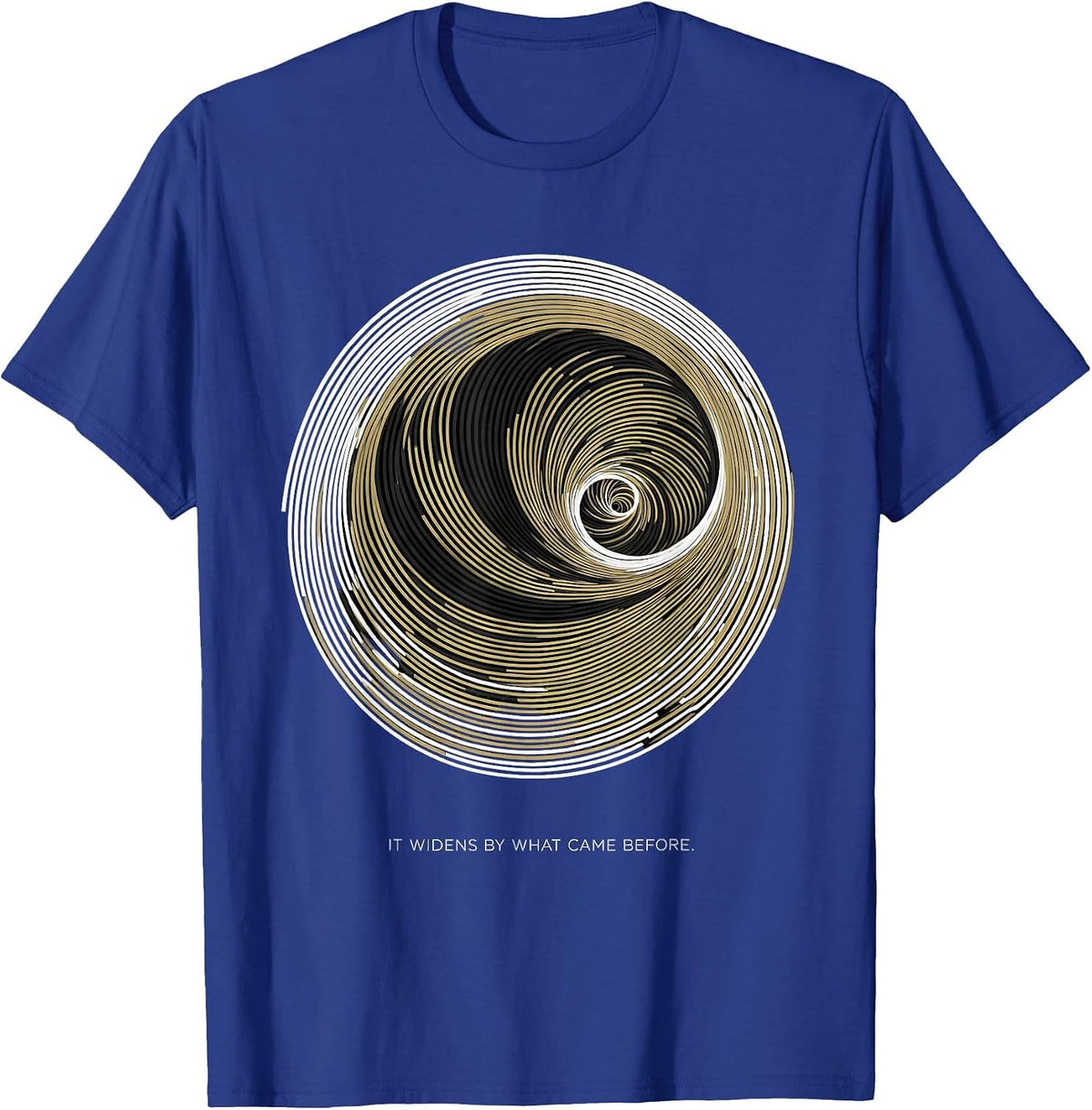 Men's It Widens By What Came Before Math Lover Sacred Geometry T-Shirt - Royal Blue