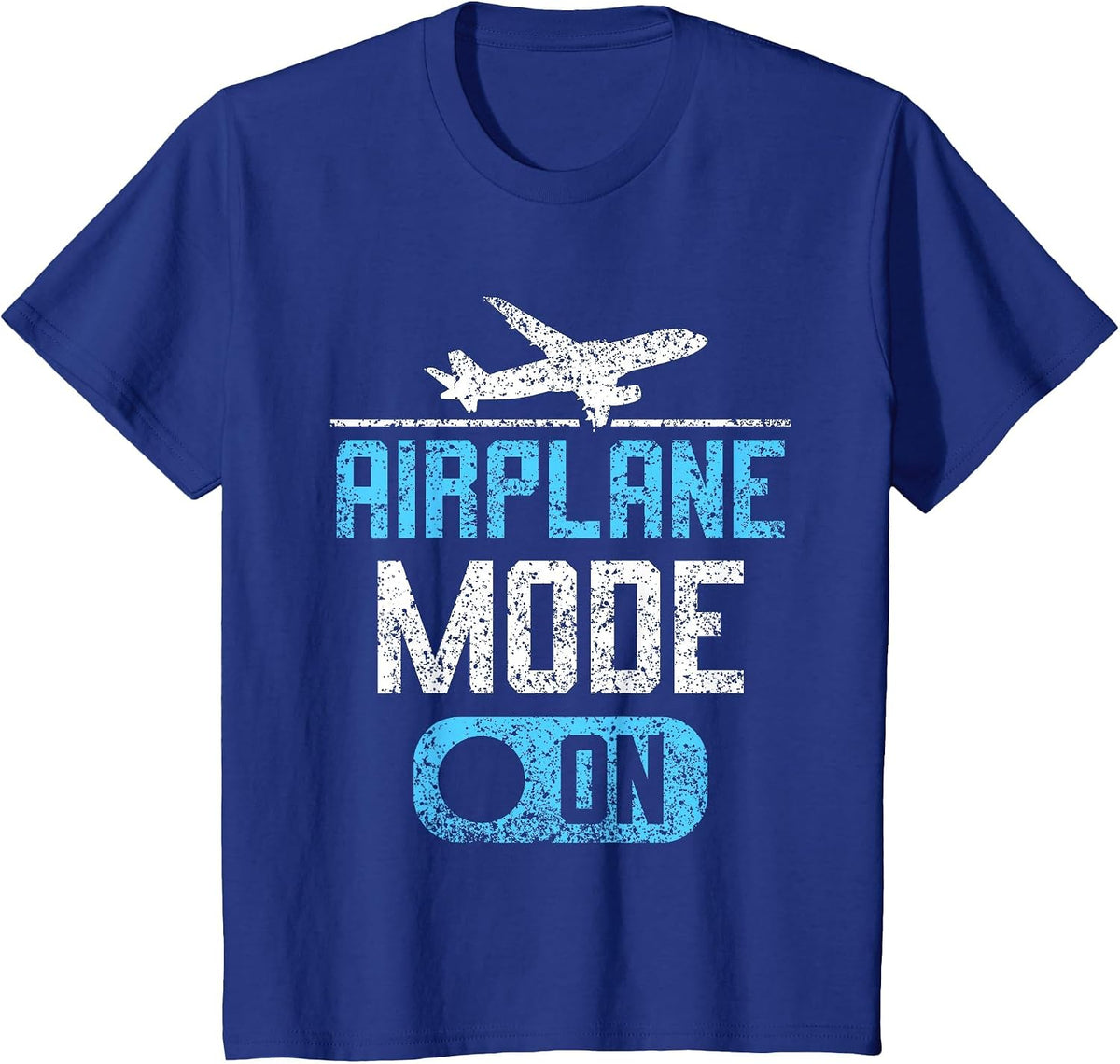 Aircraft Mode One Plane Guide Aviator Aeroplane Pilot T-Shirt - Royal Blue